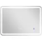 Espejo de Baño con Luz LED 70x50 cm con Bluetooth 3 Colores de Luz Reloj Digital Función Antivaho Función de Memoria