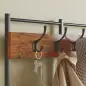 Perchero Zapatero con Zapatero Ganchos Cajones y Eatante para Entrada Pasillo Salón 100x30x183 cm Marrón Rústico