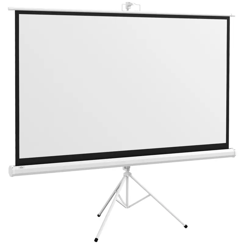 Pantalla de Proyección con Soporte Portátil 100 Pulgadas Formato 16:9 con Altura Ajustable 221x124 cm Blanco Pantalla de Proyección con Soporte Portátil 100 Pulgadas Formato 16:9 con Altura Ajustable 221x124 cm Blanco