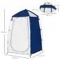 Tienda de Ducha Camping Portátil UV25 Tienda Instantánea con Ventana Bolsillo y Bolsa de Transporte 123x121x198 cm Azul