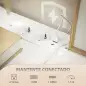 Cómoda con 8 Cajones de Tela Acabado en Borreguito Sintético Estación de Carga y Carga USB-C para Dormitorio Crema