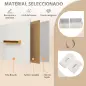 Cómoda con 8 Cajones de Tela Acabado en Borreguito Sintético Estación de Carga y Carga USB-C para Dormitorio Crema