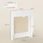 Cubre Radiadores con Puerta Abatible y Ratán Compartimento Diseño Bohemio para Salón Dormitorio Blanco