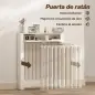 Cubre Radiadores con Puerta Abatible y Ratán Compartimento Diseño Bohemio para Salón Dormitorio Blanco