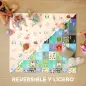 Alfombra Bebé Acolchada Plegable Reversible 150x180 cm Tapete de Actividades Bebé XPE Impermeable Multicolor