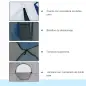 Tienda de Ducha Camping Portátil UV25 Tienda Instantánea con Ventana Bolsillo y Bolsa de Transporte 123x121x198 cm Azul