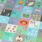 Alfombra Bebé Acolchada Plegable Reversible 150x180 cm Tapete de Actividades Bebé XPE Impermeable Multicolor