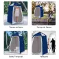 Tienda de Ducha Camping Portátil UV25 Tienda Instantánea con Ventana Bolsillo y Bolsa de Transporte 123x121x198 cm Azul