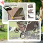 Carrito para Perros Pequeños con Cesta de Almacenaje Ventanas de Malla y Cinturón de Seguridad 77x44x102 cm Café Carrito para Perros Pequeños con Cesta de Almacenaje Ventanas de Malla y Cinturón de Seguridad 77x44x102 cm Café