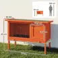 Conejera de Madera Jaula para Conejos Medianos con Techo Asfáltico Abatible Bandeja Extraíble Puerta Naranja Conejera de Madera Jaula para Conejos Medianos con Techo Asfáltico Abatible Bandeja Extraíble Puerta Naranja