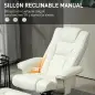 Sillón Reclinable con Reposapiés y Estructura de Madera Carga 150 kg Butaca para Dormitorio Crema