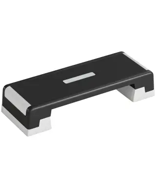 Step de Aeróbic Step para Fitness con Altura Ajustable de 15/20/25 cm Carga 250 kg para Casa Gimnasio Negro