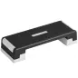 Step de Aeróbic Step para Fitness con Altura Ajustable de 15/20/25 cm Carga 250 kg para Casa Gimnasio Negro