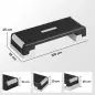 Step de Aeróbic Step para Fitness con Altura Ajustable de 15/20/25 cm Carga 250 kg para Casa Gimnasio Negro