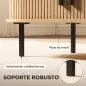Mesa de Centro con Puertas de Tambor Deslizantes Mesa de Café Ovalada con Almacenamiento Oculto 100x55x40 cm Natural Mesa de Centro con Puertas de Tambor Deslizantes Mesa de Café Ovalada con Almacenamiento Oculto 100x55x40 cm Natural