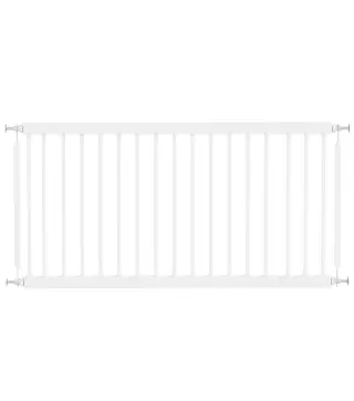Barrera de Seguridad para Perros Pequeños Extensible 67-93,5 cm Altura 45 cm para Puertas y Escaleras Blanco