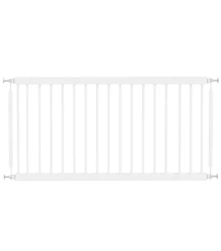 Barrera de Seguridad para Perros Pequeños Extensible 67-93,5 cm Altura 45 cm para Puertas y Escaleras Blanco