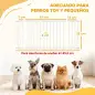 Barrera de Seguridad para Perros Pequeños Extensible 67-93,5 cm Altura 45 cm para Puertas y Escaleras Blanco Barrera de Seguridad para Perros Pequeños Extensible 67-93,5 cm Altura 45 cm para Puertas y Escaleras Blanco