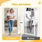 Barrera de Seguridad para Perros Pequeños Extensible 67-93,5 cm Altura 45 cm para Puertas y Escaleras Blanco Barrera de Seguridad para Perros Pequeños Extensible 67-93,5 cm Altura 45 cm para Puertas y Escaleras Blanco