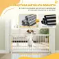 Barrera de Seguridad para Perros Pequeños Extensible 67-93,5 cm Altura 45 cm para Puertas y Escaleras Blanco Barrera de Seguridad para Perros Pequeños Extensible 67-93,5 cm Altura 45 cm para Puertas y Escaleras Blanco