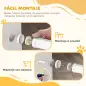 Barrera de Seguridad para Perros Pequeños Extensible 67-93,5 cm Altura 45 cm para Puertas y Escaleras Blanco Barrera de Seguridad para Perros Pequeños Extensible 67-93,5 cm Altura 45 cm para Puertas y Escaleras Blanco