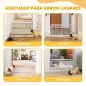 Barrera de Seguridad para Perros Pequeños Extensible 67-93,5 cm Altura 45 cm para Puertas y Escaleras Blanco Barrera de Seguridad para Perros Pequeños Extensible 67-93,5 cm Altura 45 cm para Puertas y Escaleras Blanco