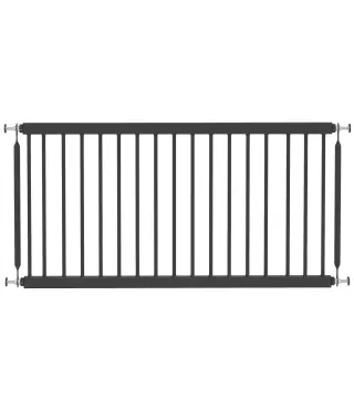 Barrera de Seguridad para Perros Pequeños Extensible 67-93,5 cm Altura 45 cm para Puertas y Escaleras Negro