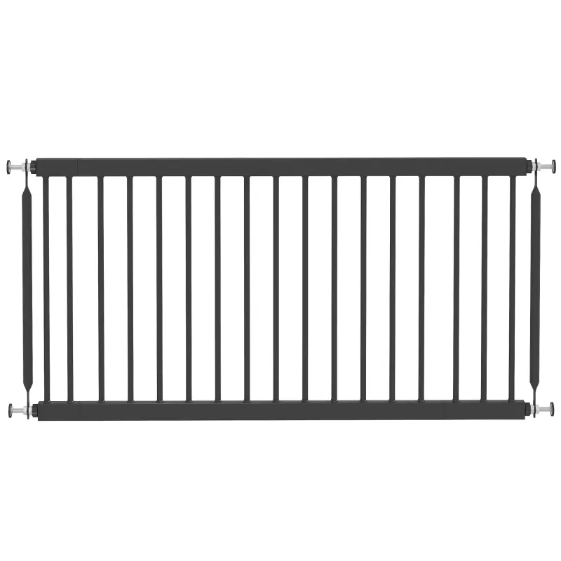 Barrera de Seguridad para Perros Pequeños Extensible 67-93,5 cm Altura 45 cm para Puertas y Escaleras Negro