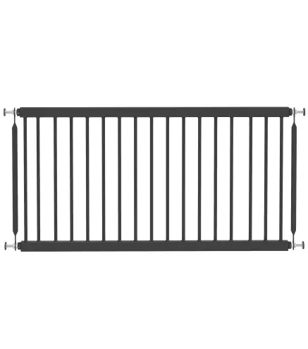 Barrera de Seguridad para Perros Pequeños Extensible 67-93,5 cm Altura 45 cm para Puertas y Escaleras Negro