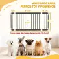 Barrera de Seguridad para Perros Pequeños Extensible 67-93,5 cm Altura 45 cm para Puertas y Escaleras Negro