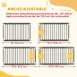Barrera de Seguridad para Perros Pequeños Extensible 67-93,5 cm Altura 45 cm para Puertas y Escaleras Negro