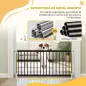Barrera de Seguridad para Perros Pequeños Extensible 67-93,5 cm Altura 45 cm para Puertas y Escaleras Negro