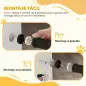 Barrera de Seguridad para Perros Pequeños Extensible 67-93,5 cm Altura 45 cm para Puertas y Escaleras Negro