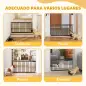 Barrera de Seguridad para Perros Pequeños Extensible 67-93,5 cm Altura 45 cm para Puertas y Escaleras Negro