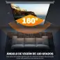 Pantalla de Proyector Eléctrica 92 Pulgadas Pantalla de Proyección con Control Remoto Formato 1:1 HD 4K Blanco