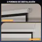 Pantalla de Proyector Eléctrica 92 Pulgadas Pantalla de Proyección con Control Remoto Formato 1:1 HD 4K Blanco