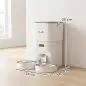 Comedero Gato Automático 4L Dispensador Comida para Gatos/Perros 1-6 Comidas al Día 2 Cuencos 2 Fuentes de Alimentación