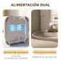 Comedero Gato Automático 4L Dispensador Comida para Gatos/Perros 1-6 Comidas al Día 2 Cuencos 2 Fuentes de Alimentación