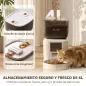 Comedero Automático 4L WiFi 2.4G para Gatos Perros con Control App 2 Cuencos 1-10 Comidas al Día Grabadora Voz 10s