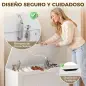 Baúl de Almacenaje 108L Banco de Almacenaje con Panel de Ratán Tapa Brazos de Soporte para Recibidor 80x40x45cm Blanco Baúl de Almacenaje 108L Banco de Almacenaje con Panel de Ratán Tapa Brazos de Soporte para Recibidor 80x40x45cm Blanco