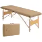 Camilla de Masaje Plegable con Marco de Madera con Altura Regulable y Bolsa de Transporte 186x60x61-87 cm Marrón Camilla de Masaje Plegable con Marco de Madera con Altura Regulable y Bolsa de Transporte 186x60x61-87 cm Marrón