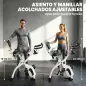 Bicicleta Estática Plegable con 8 Niveles de Resistencia Volante Pantalla LCD Bluetooth Pulsómetro y Sillín Ajustable