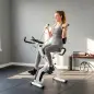 Bicicleta Estática Plegable con 8 Niveles de Resistencia Volante Pantalla LCD Bluetooth Pulsómetro y Sillín Ajustable