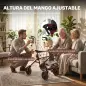 Andador para Ancianos Plegable con Asiento 4 Ruedas Altura Ajustable Frenos de Maneta Cesta Bandeja Porta Bastón Rojo Andador para Ancianos Plegable con Asiento 4 Ruedas Altura Ajustable Frenos de Maneta Cesta Bandeja Porta Bastón Rojo