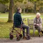 Andador para Ancianos Plegable con Asiento 4 Ruedas Altura Ajustable Frenos de Maneta Cesta Bandeja Porta Bastón Rojo Andador para Ancianos Plegable con Asiento 4 Ruedas Altura Ajustable Frenos de Maneta Cesta Bandeja Porta Bastón Rojo