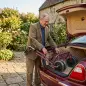Andador para Ancianos Plegable con Asiento 4 Ruedas Altura Ajustable Frenos de Maneta Cesta Bandeja Porta Bastón Rojo Andador para Ancianos Plegable con Asiento 4 Ruedas Altura Ajustable Frenos de Maneta Cesta Bandeja Porta Bastón Rojo