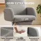 Silla de Escritorio con Reposapiés Tapizada en Borreguito con Respaldo Reclinable Reposacabezas Ajustable Gris Claro Silla de Escritorio con Reposapiés Tapizada en Borreguito con Respaldo Reclinable Reposacabezas Ajustable Gris Claro