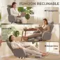 Silla de Escritorio con Reposapiés Tapizada en Borreguito con Respaldo Reclinable Reposacabezas Ajustable Gris Claro Silla de Escritorio con Reposapiés Tapizada en Borreguito con Respaldo Reclinable Reposacabezas Ajustable Gris Claro