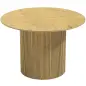 Mesa de Comedor Redonda Moderna para 4-6 Personas Mesa de Cocina de 110 cm con Base Cilíndrica Acanalada Roble Mesa de Comedor Redonda Moderna para 4-6 Personas Mesa de Cocina de 110 cm con Base Cilíndrica Acanalada Roble