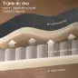 Sofá Cama 2 Plazas 3 en 1 con Respaldo Ajustable Bolsillos Laterales 2 Almohadas para Sala de Estar Gris Oscuro